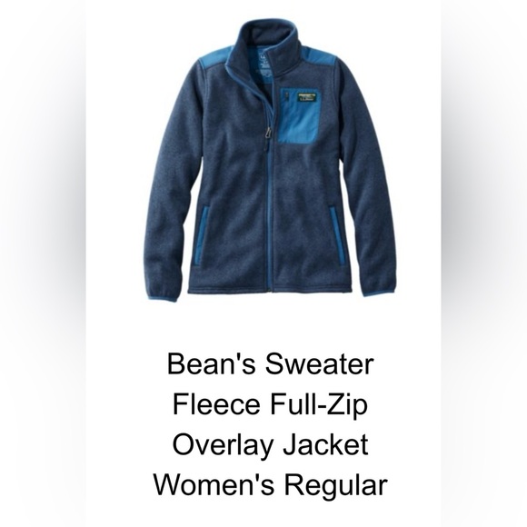 LL Bean sweater fleece jacket - Mallard Blue - NWT! - Picture 8 of 8